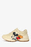 Gucci x Disney Cream Rhyton 'Mickey Mouse' Sneakers Size 36.5