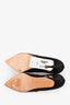 Manolo Blahnik Black Satin Crystal Embellished 'Nadira' Heels Size 35.5