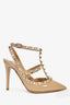 Valentino Nude Cage Rockstud Heels Size 35