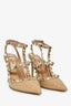 Valentino Nude Cage Rockstud Heels Size 35