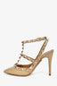 Valentino Nude Cage Rockstud Heels Size 35