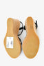 Gucci Black Guccissima Patent Espadrille Wedges Size 35