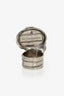 Saint Laurent Silver/Blue Arty Cocktail Ring Size 6