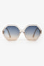 Chloe Pink Acrylic 'Esther' Round Sunglasses