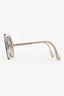 Chloe Pink Acrylic 'Esther' Round Sunglasses