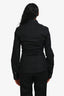 Dolce & Gabbana Black Cotton Ruffle Detail Button Down Shirt Size 40