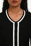 Dolce & Gabbana Black/White Contrast Button Down Cardigan Size 38