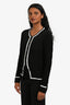 Dolce & Gabbana Black/White Contrast Button Down Cardigan Size 38