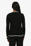 Dolce & Gabbana Black/White Contrast Button Down Cardigan Size 38