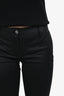 Dolce & Gabbana Black Cotton Blend Low Rise Boot Cut Trousers Size 40