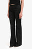 Dolce & Gabbana Black Cotton Blend Low Rise Boot Cut Trousers Size 40