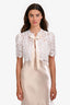 Dolce & Gabbana White Cotton Lace Cropped Shrug Size 42