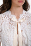 Dolce & Gabbana White Cotton Lace Cropped Shrug Size 42