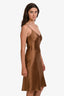 SPRWMN Brown Silk Slip Dress Estimated Size M