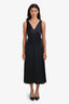 Forte Forte Navy Blue Satin Sleeveless Slip Dress Size 1