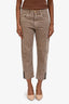 Brunello Cucinelli Brown Denim Monili Cuffed Jeans Size 2