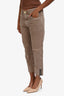 Brunello Cucinelli Brown Denim Monili Cuffed Jeans Size 2