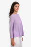 Loro Piana Purple Cashmere/Silk Ribbed Boatneck Sweater Size 42