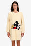 Gucci x Disney Cream Terry Cloth Mickey Mouse Sweater Dress Size L