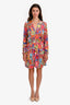 Pre-Loved Chanel™ Spring 2008 Pink/Orange Kaleidoscopic Printed Jersey Zip-Up Mini Dress Size 40