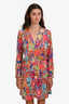 Pre-Loved Chanel™ Spring 2008 Pink/Orange Kaleidoscopic Printed Jersey Zip-Up Mini Dress Size 40