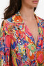 Pre-Loved Chanel™ Spring 2008 Pink/Orange Kaleidoscopic Printed Jersey Zip-Up Mini Dress Size 40