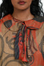 Pre-Loved Chanel™ Brown Multicoloured Silk CC Blouse Size 38