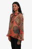 Pre-Loved Chanel™ Brown Multicoloured Silk CC Blouse Size 38