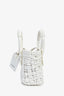 Balenciaga White Patent Woven XXS 'Bistro' Basket Bag