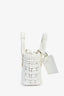Balenciaga White Patent Woven XXS 'Bistro' Basket Bag