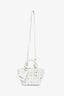 Balenciaga White Patent Woven XXS 'Bistro' Basket Bag