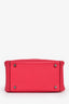 Hermès 2022 Framboise Swift/Alligator Touch Mini Lindy