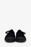 Pre-Loved Chanel™ Black Velvet CC Logo Mary Jane Cap Toe Flats Size 39.5