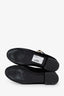 Pre-Loved Chanel™ Black Velvet CC Logo Mary Jane Cap Toe Flats Size 39.5