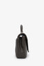 Saint Laurent Green Chevron Leather Medium College Bag With Chain