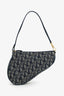 Christian Dior 2001 Blue Oblique Canvas Mini Saddle Pochette