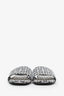 Givenchy Black/White Cloth Embroidered Sandals Size 36