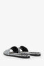 Givenchy Black/White Cloth Embroidered Sandals Size 36