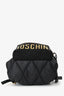 Moschino Navy Nylon Quilted Backpack