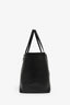 Versace Black Leather Barocco Print Shopper Tote