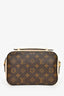 Louis Vuitton 2018 Monogram/Beige Leather 'Saintonge' Crossbody Bag