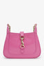 Gucci Pink Crinkled Patent Leather Mini Jackie Notte Bag