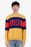 Gucci Yellow/Blue/Red Wool Gucci 100 Sweater Size S Mens