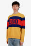 Gucci Yellow/Blue/Red Wool Gucci 100 Sweater Size S Mens