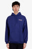 Balenciaga Blue Campaign Logo Print Hoodie Size L Mens