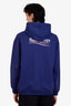 Balenciaga Blue Campaign Logo Print Hoodie Size L Mens