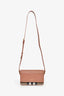 Burberry Pink Leather/House Check Canvas Crossbody Bag