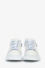 Alexander McQueen White Leather/Electric Blue Suede Sneakers Size 38