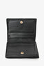 Gucci Black Leather GG Embossed Bow Bifold Wallet