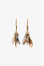 Celine Gold/Silver Logo Hoop Multi Charm Earrings